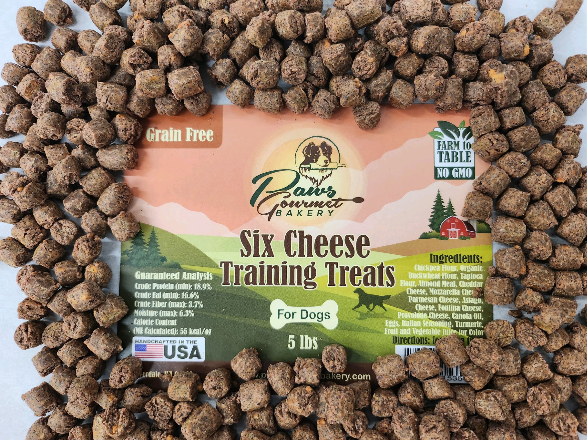 Six Cheese Training Treats (Grain Free) Bulk / lb