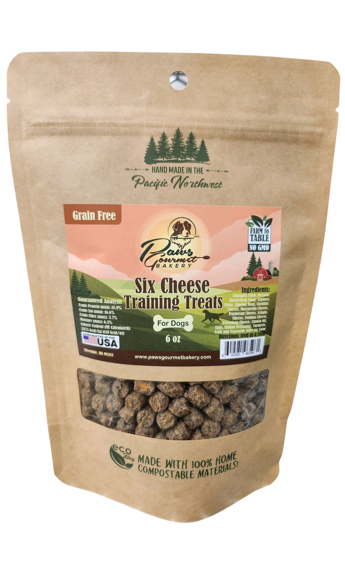 Six Cheese Training Treats (Grain Free) 6 oz