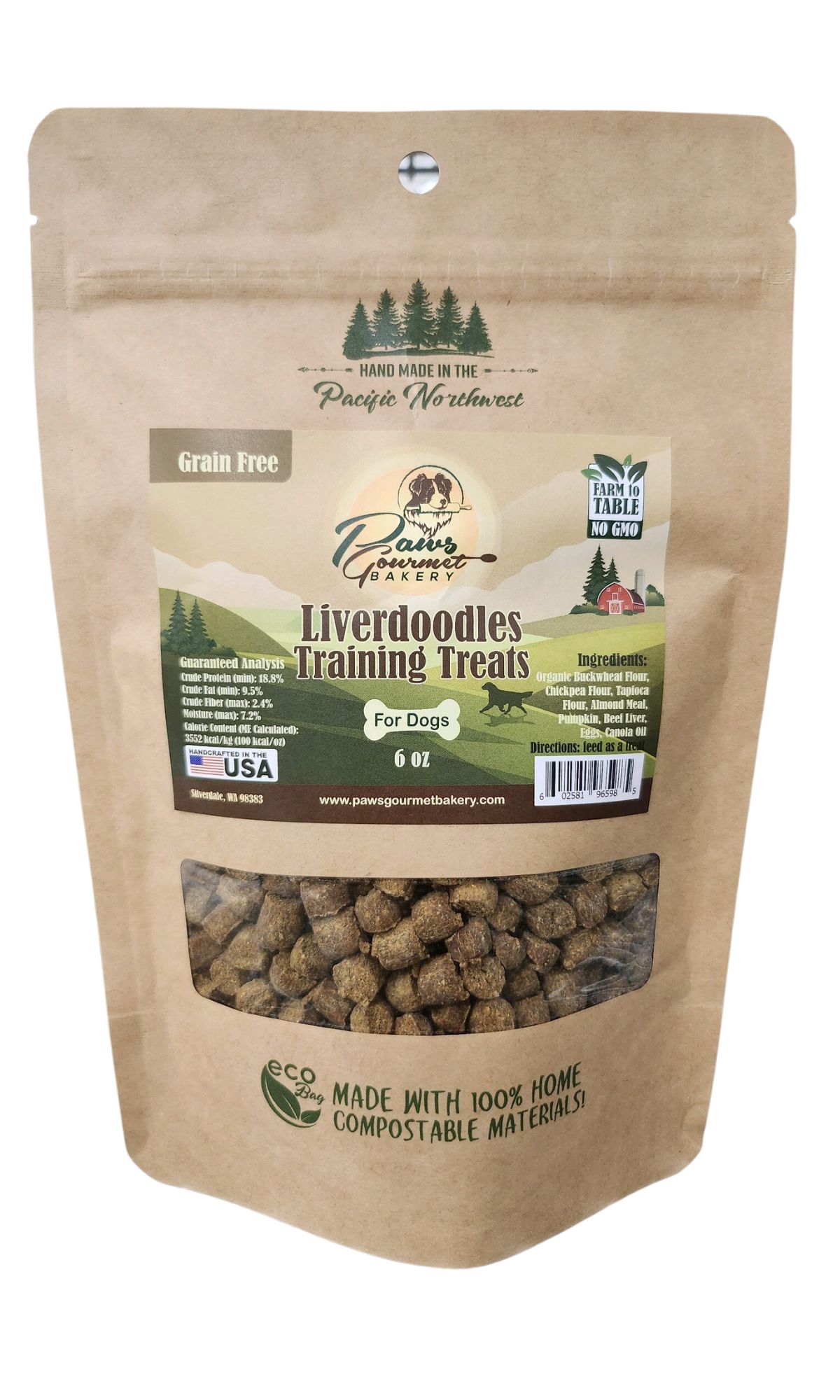 Liverdoodle Training Treats (GF) 6 oz