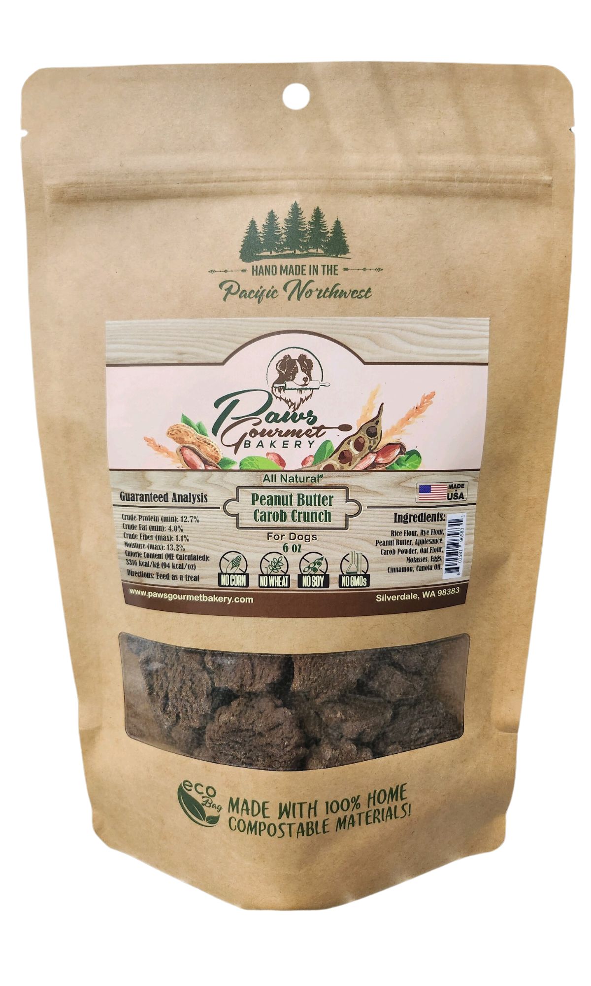 Peanut Butter Carob Crunch 6 oz